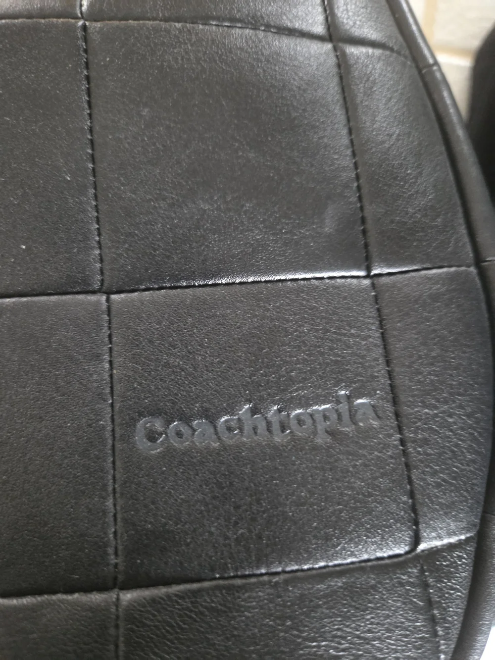 Coach black leather